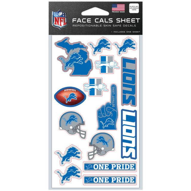 Detroit Lions Face Cals 4" x 7"