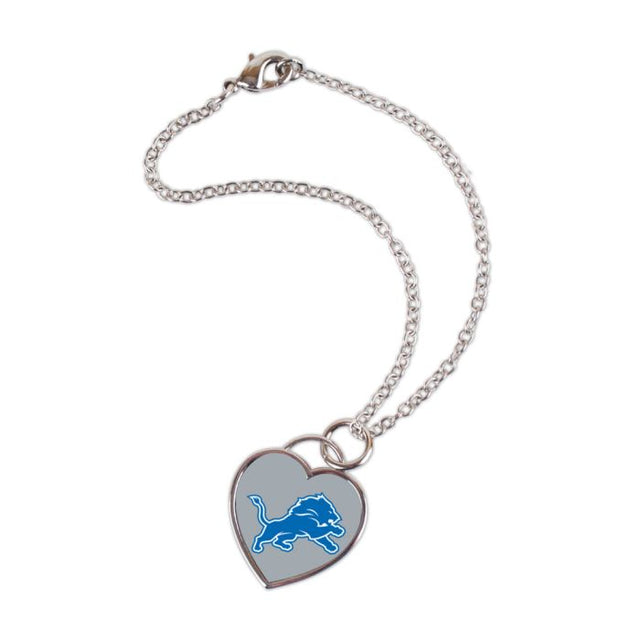 Detroit Lions HEART Bracelet w/3D Heart