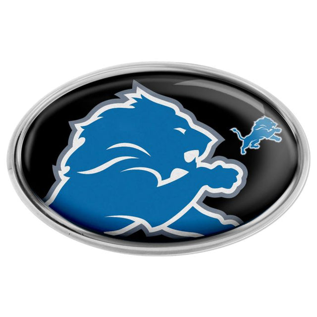 Emblema abovedado de metal cromado MEGA de los Detroit Lions