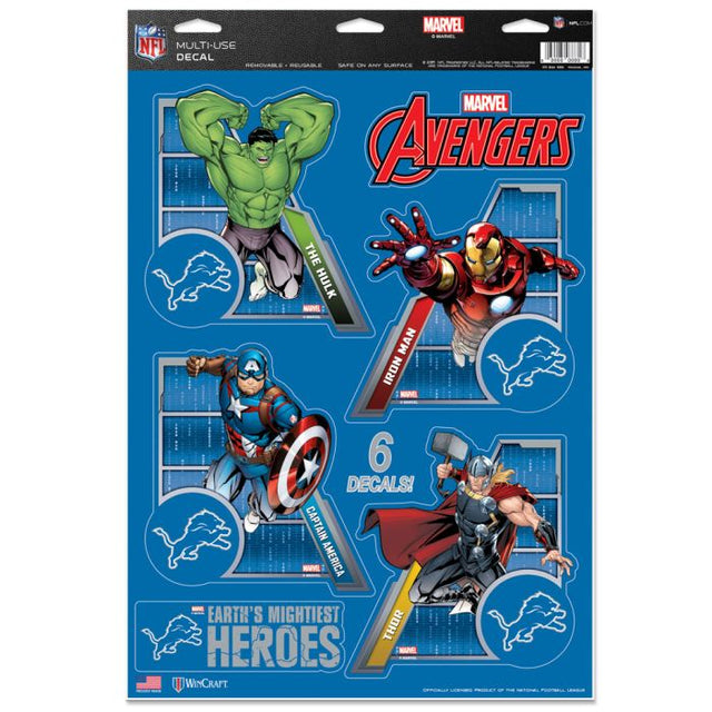 Detroit Lions / Marvel (C) 2021 Marvel Multi-Use Decal 11" x 17"