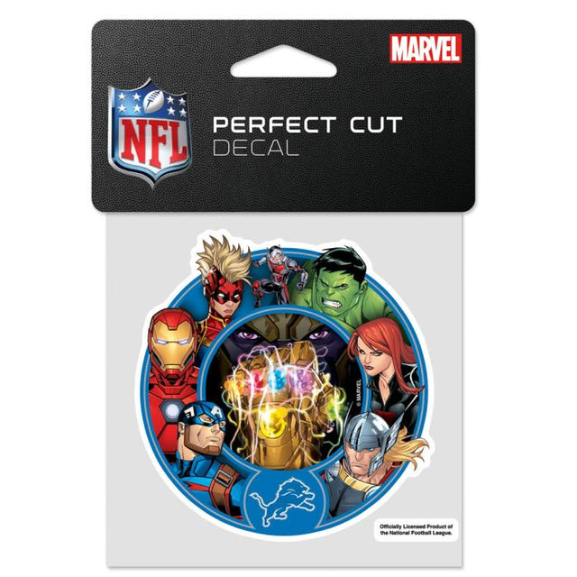 Detroit Lions / Marvel (C) 2021 Marvel Perfect Cut Color Decal 4" x 4"