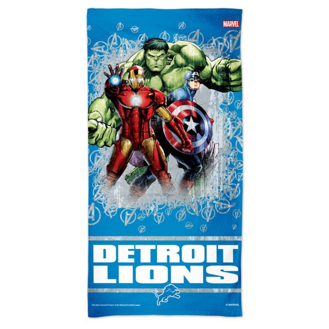 Toalla de playa Marvel Spectra de Detroit Lions/Marvel (C) 2021 de 30" x 60"