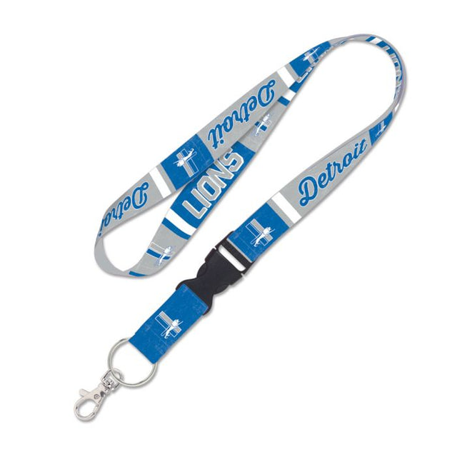 Detroit Lions Retro Lanyard w/detachable buckle 1"