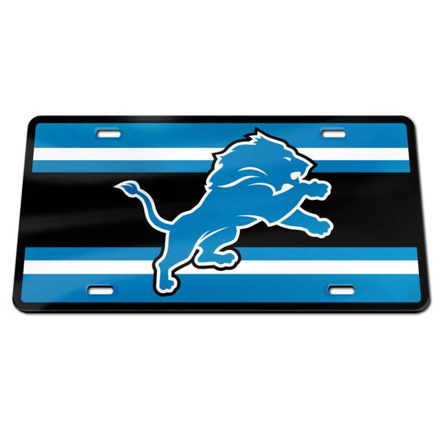 Matrícula especial de acrílico con rayas de los Detroit Lions