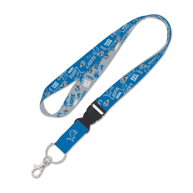 Detroit Lions Scatterprint Lanyard w/detachable buckle 1"