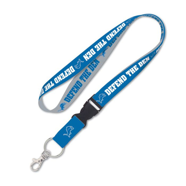 Detroit Lions Slogan Lanyard w/detachable buckle 1"