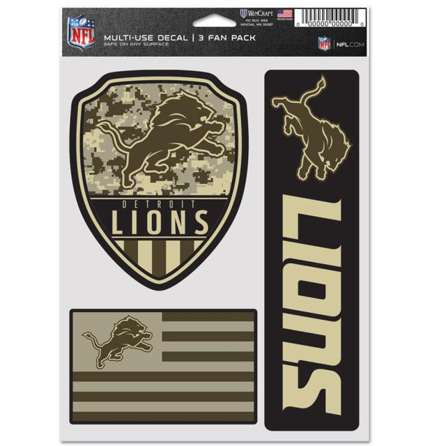 Detroit Lions Standard Multi Use 3 Fan Pack