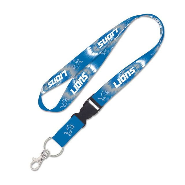 Detroit Lions Tie Dye Lanyard w/detachable buckle 1"