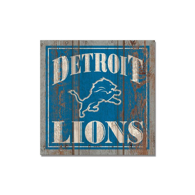 Detroit Lions Wooden Magnet 3" X 3"