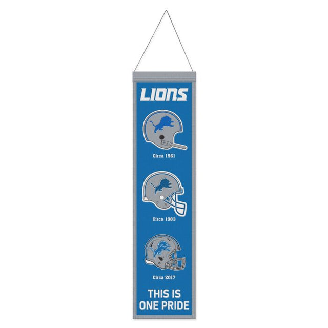 Detroit Lions Wool Banner 8" x 32"