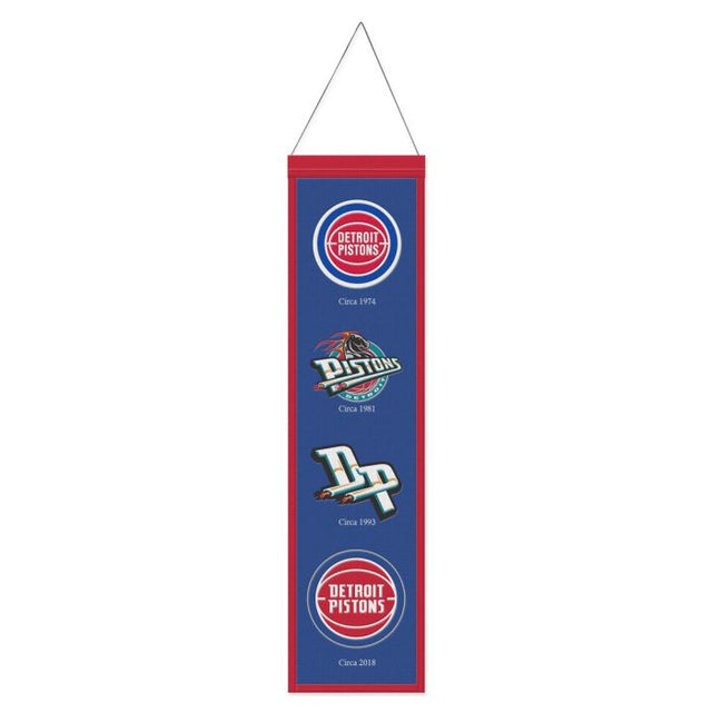 Detroit Pistons Wool Banner 8" x 32"