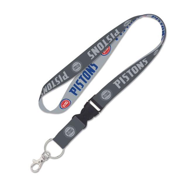 Detroit Pistons charcoal Lanyard w/detachable buckle 1"