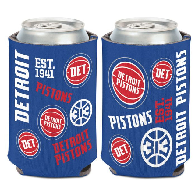 Detroit Pistons scatter Can Cooler 12 oz.