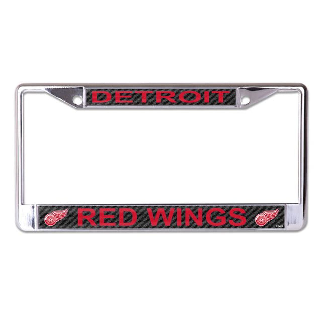 Detroit Red Wings CARBON Lic Plt Frame S/L Printed