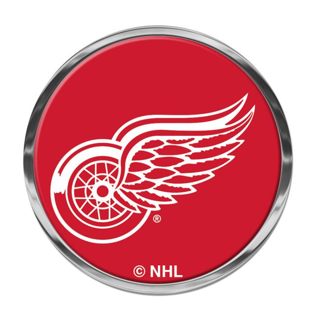 Emblema de metal cromado abovedado de los Detroit Red Wings