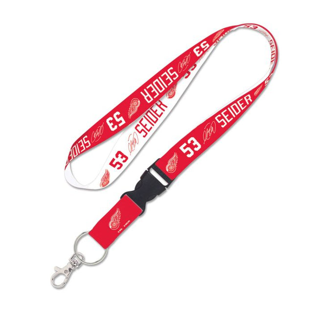 Detroit Red Wings Lanyard w/detachable buckle 1" Moritz Seider