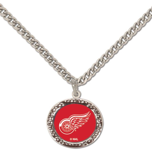 Collar con dije de los Detroit Red Wings y tarjeta de joyería