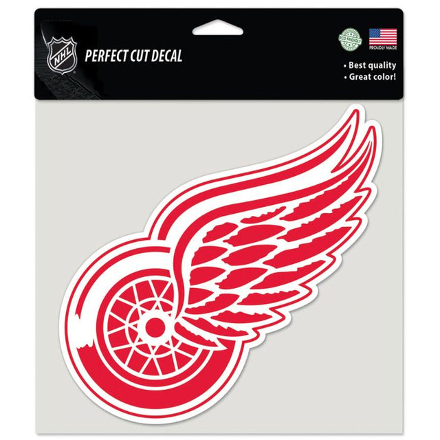 Calcomanía de color de corte perfecto de Detroit Red Wings de 8" x 8"