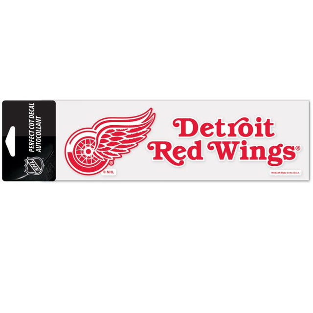 Calcomanías de corte perfecto de Detroit Red Wings de 3" x 10"