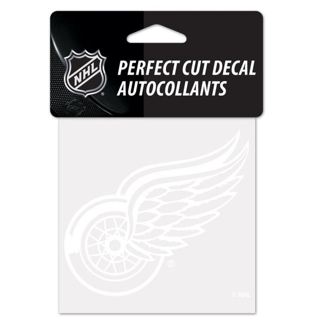 Detroit Red Wings Perfect Cut White Decal 4" x 4"