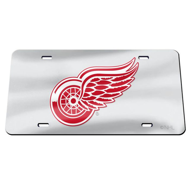 Detroit Red Wings SILVER Specialty Acrylic License Plate