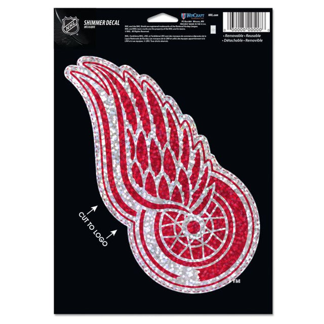 Detroit Red Wings Shimmer Decals 5" x 7"