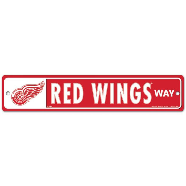 Detroit Red Wings Street / Zone Sign 3.75" x 19"