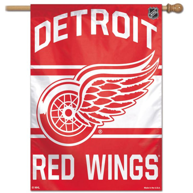 Bandera vertical de los Detroit Red Wings de 28" x 40"