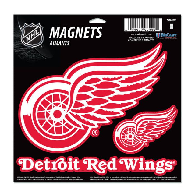 Imán de vinilo de los Detroit Red Wings de 11" x 11"