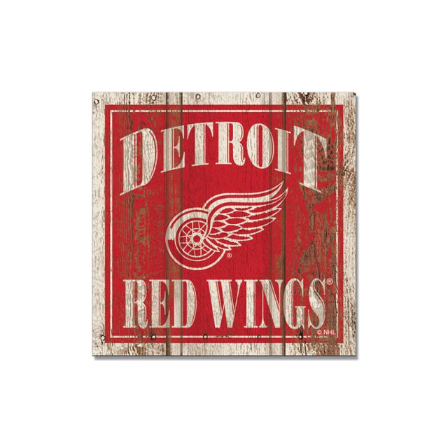 Imán de madera de los Detroit Red Wings de 3" x 3"