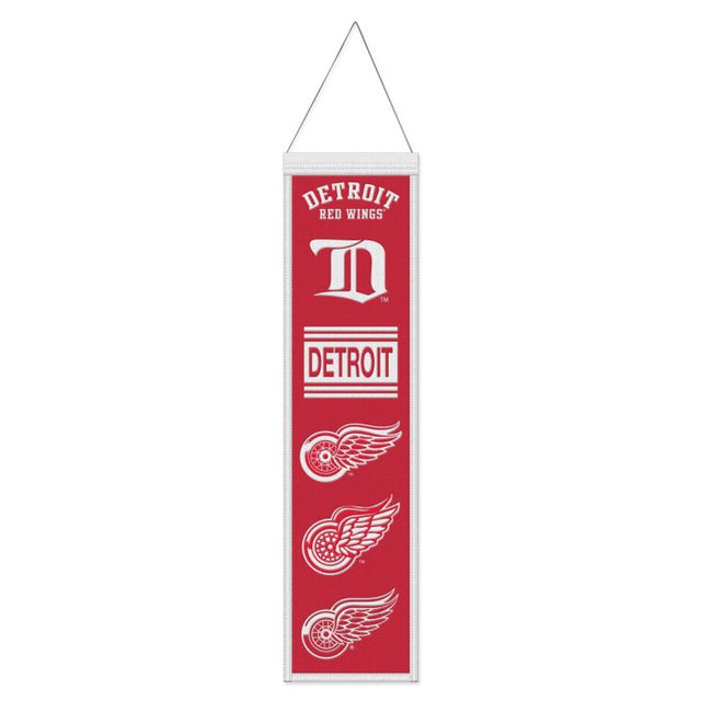 Bandera de lana de los Detroit Red Wings de 20 x 81 cm