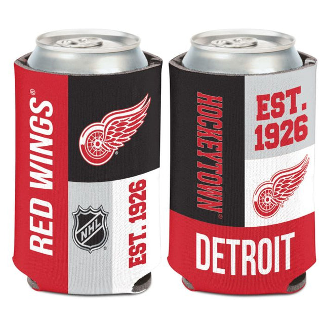 Enfriador de latas con bloques de colores de Detroit Red Wings, 12 oz.