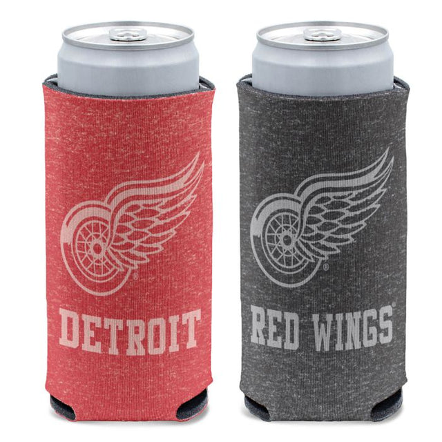 Enfriador de latas delgado de 12 oz con estampado de los Detroit Red Wings en color jaspeado