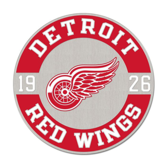 Detroit Red Wings round est Collector Enamel Pin Jewelry Card