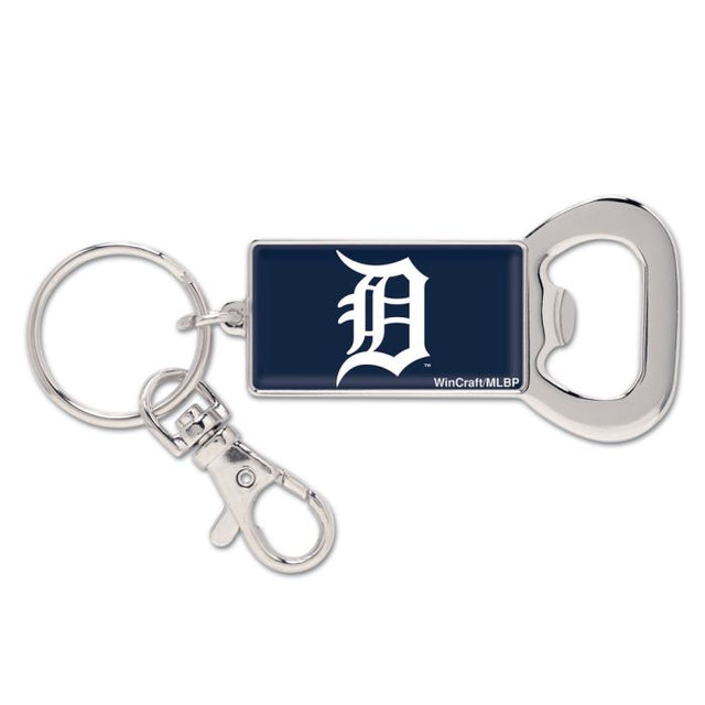 Llavero rectangular con abrebotellas de los Detroit Tigers