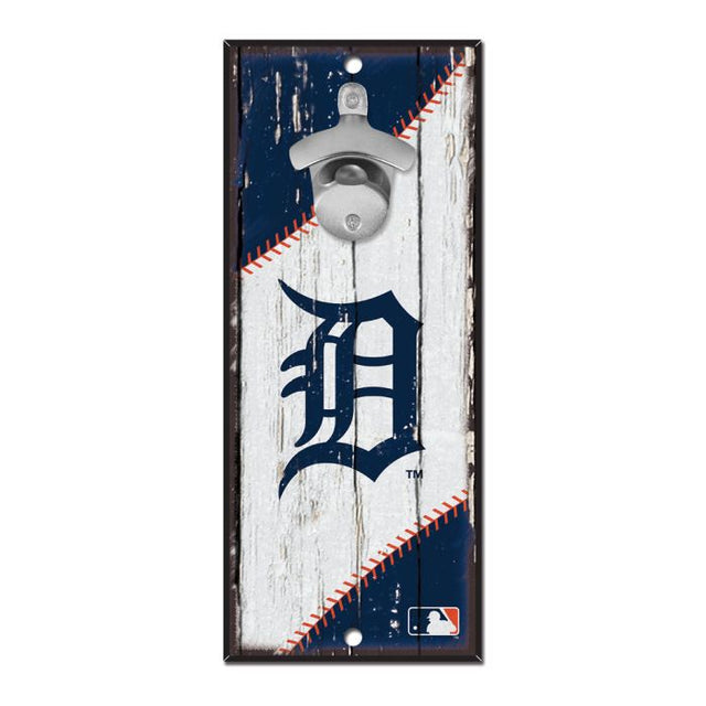 Detroit Tigers Bottle Opener Sign 5x11