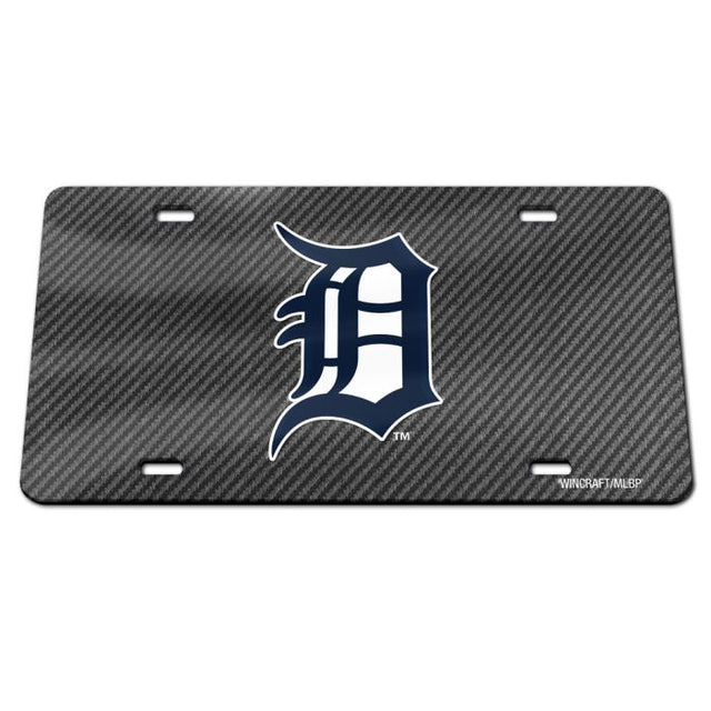 Detroit Tigers CARBON Specialty Acrylic License Plate