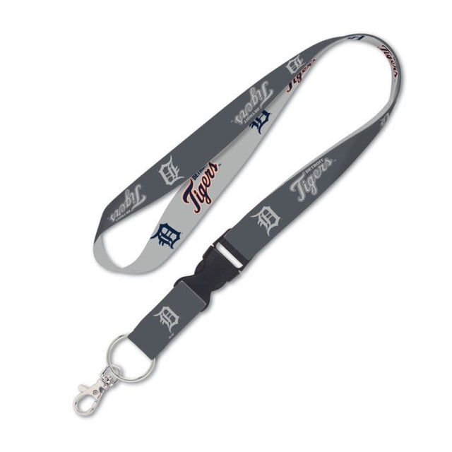 Detroit Tigers Charcoal Lanyard w/detachable buckle 1"