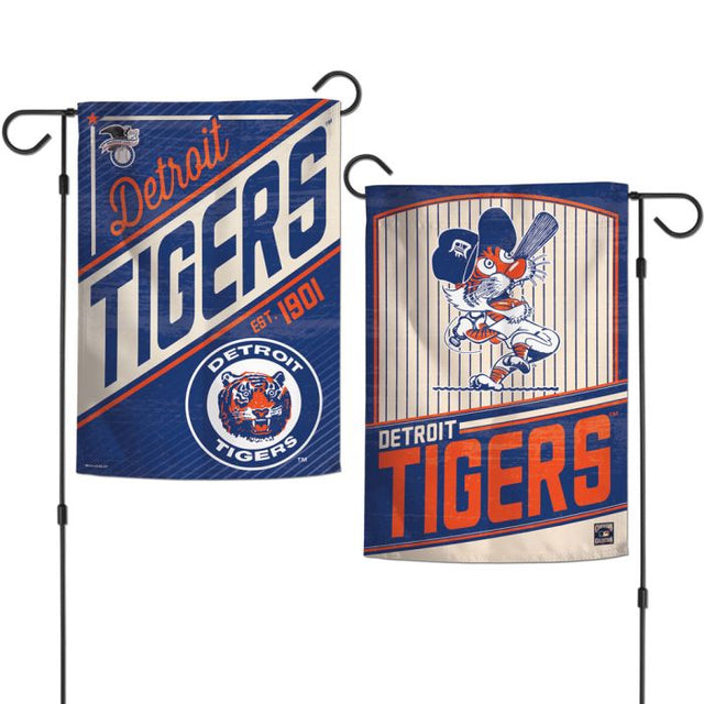 Banderas de jardín de los Detroit Tigers/Cooperstown, de 2 lados, 12,5" x 18"