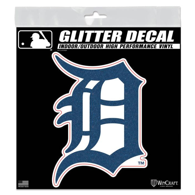 Detroit Tigers Decal Glitter 6" x 6"