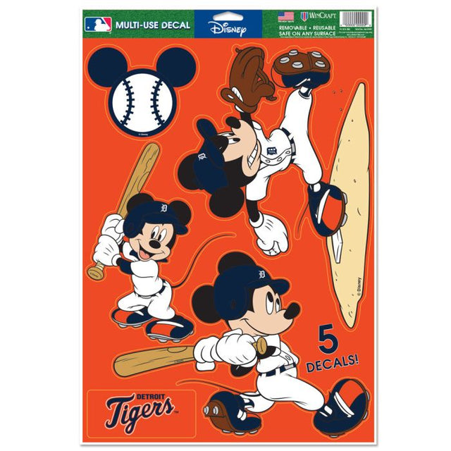 Calcomanía multiusos de Mickey Mouse de Detroit Tigers y Disney, 11" x 17"