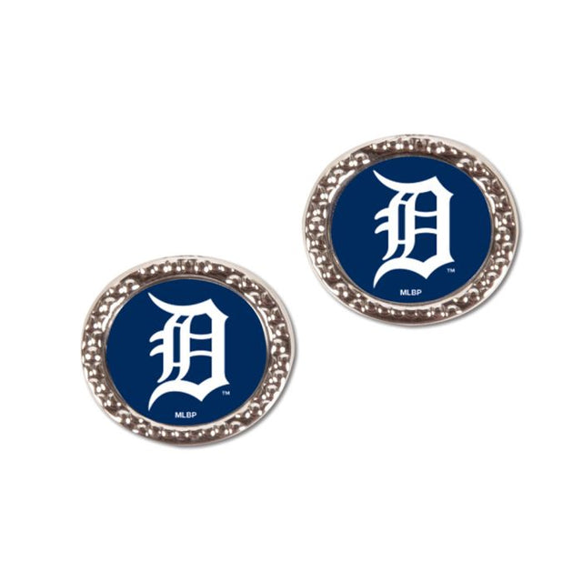 Pendientes de los Tigres de Detroit en forma de corazón