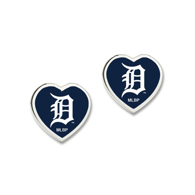 Detroit Tigers Earrings w/3D Heart