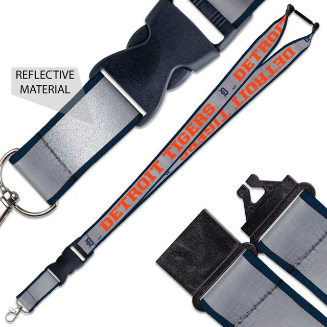 Detroit Tigers Lanyard w/ Buckle Reflective 1"