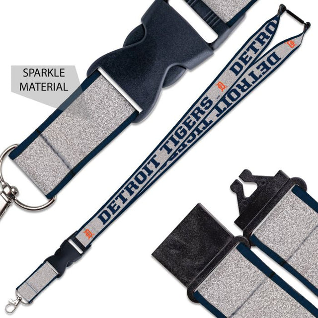 Detroit Tigers Lanyard w/Buckle Glitter 1"