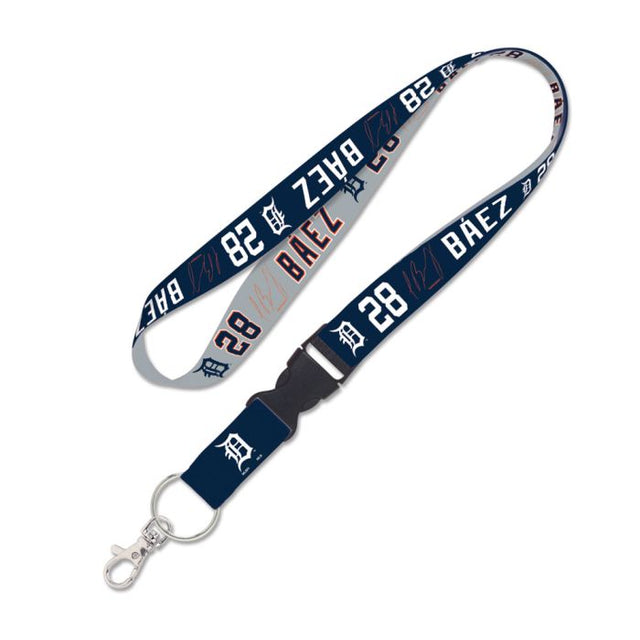 Detroit Tigers Lanyard w/detachable buckle 1" Javier Baez