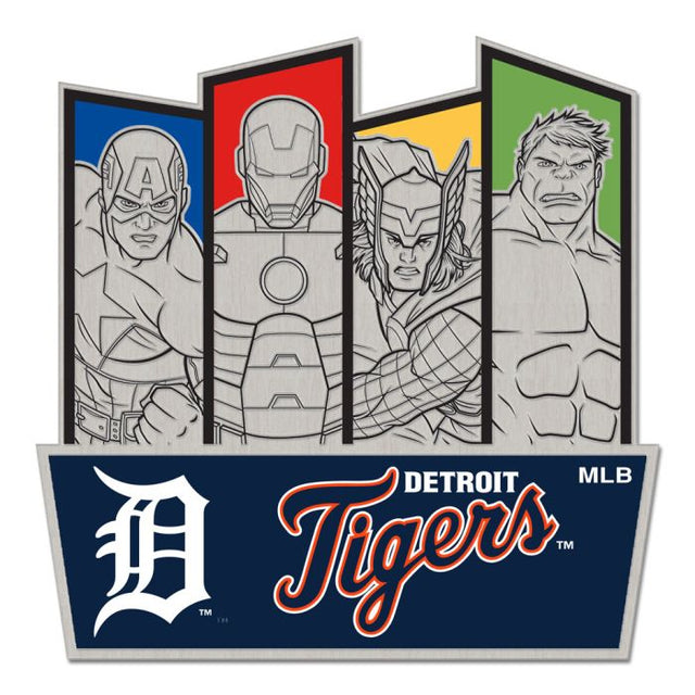 Tarjeta de joyería con pin coleccionable de MARVEL de Detroit Tigers/Marvel (c) 2021