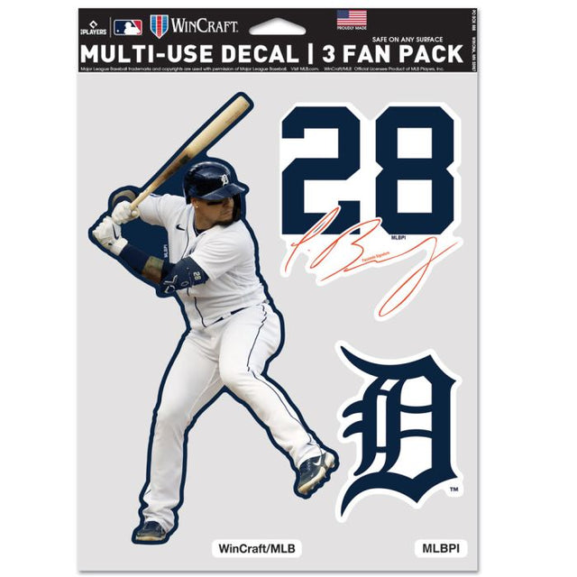 Paquete multiusos para 3 fanáticos de los Detroit Tigers, de Javier Baez