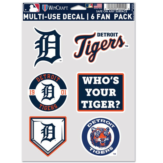 Detroit Tigers Multi Use 6 Fan Pack