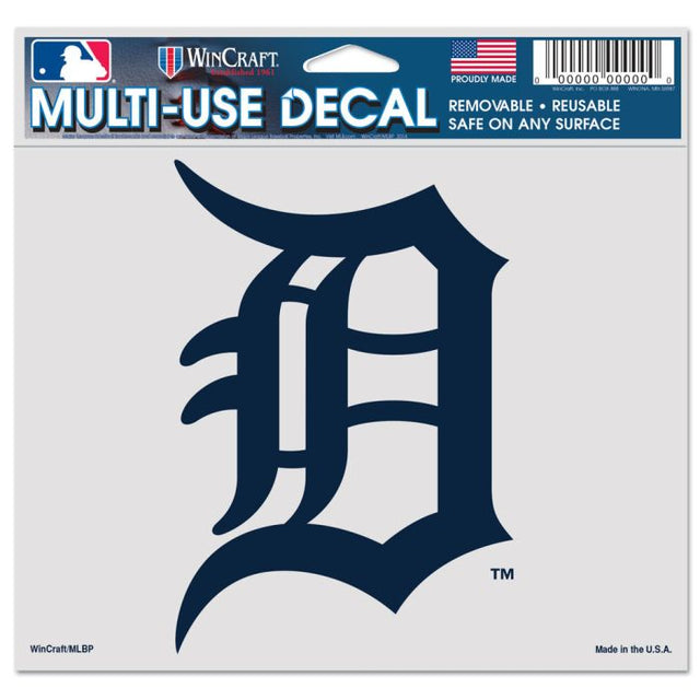 Calcomanía multiusos de los Detroit Tigers, fondo transparente, 5" x 6"